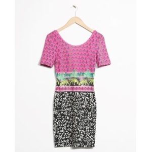 NWT & Other Stories Jaguar Print Scoop Back Dress
